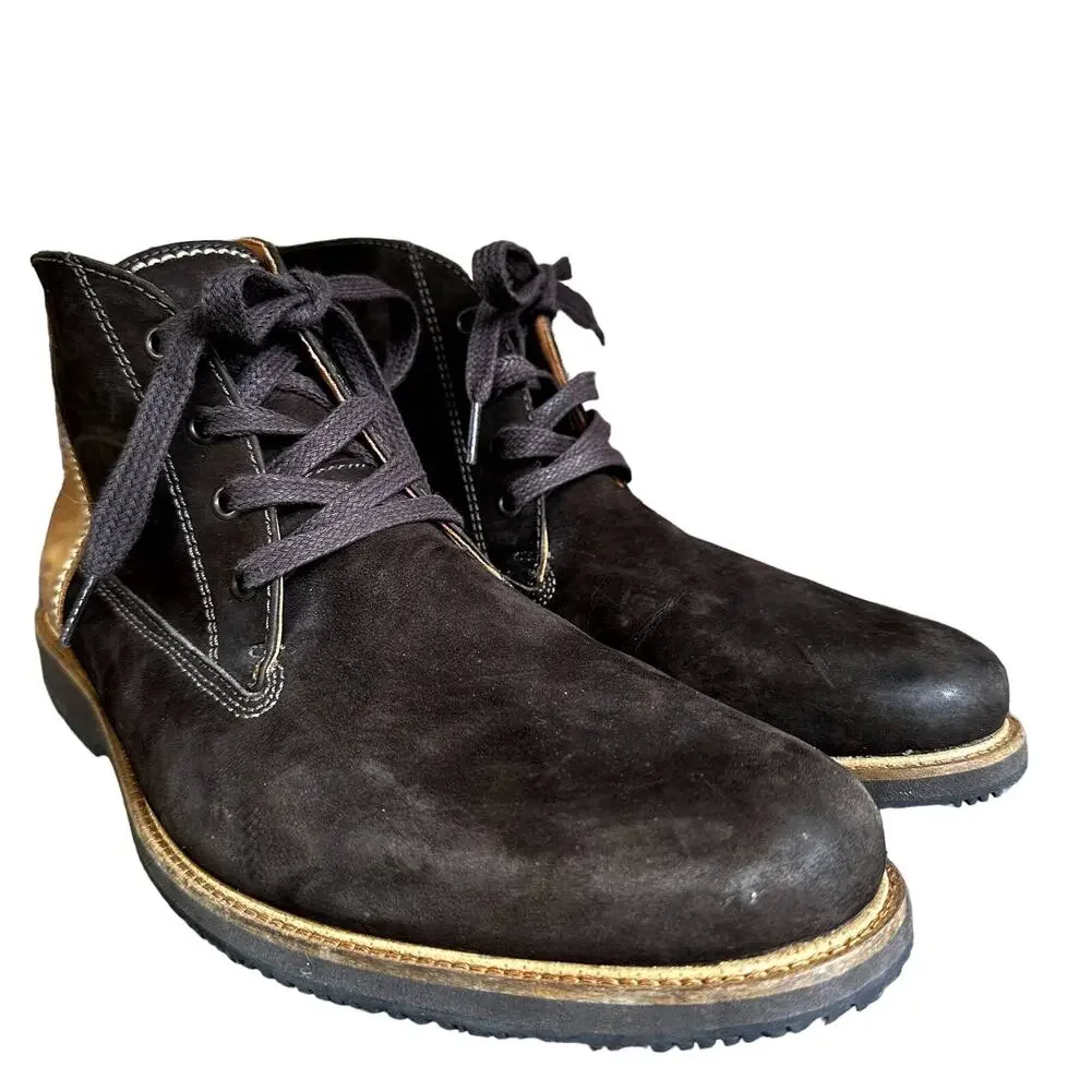 Tommy Bahama Edisto Chukka Boots Nubuck Leather Ankle Lace Up Brown 12M